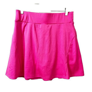 Werena Womens Pink Activewear Skort 2XL Back Zip Pocket Stretch Pleated Pull On
